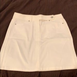 Ann Taylor white jean skirt, new with tags